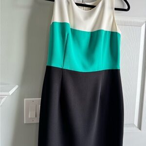 Nipon Boutique Black, White, and Green Midi Dress